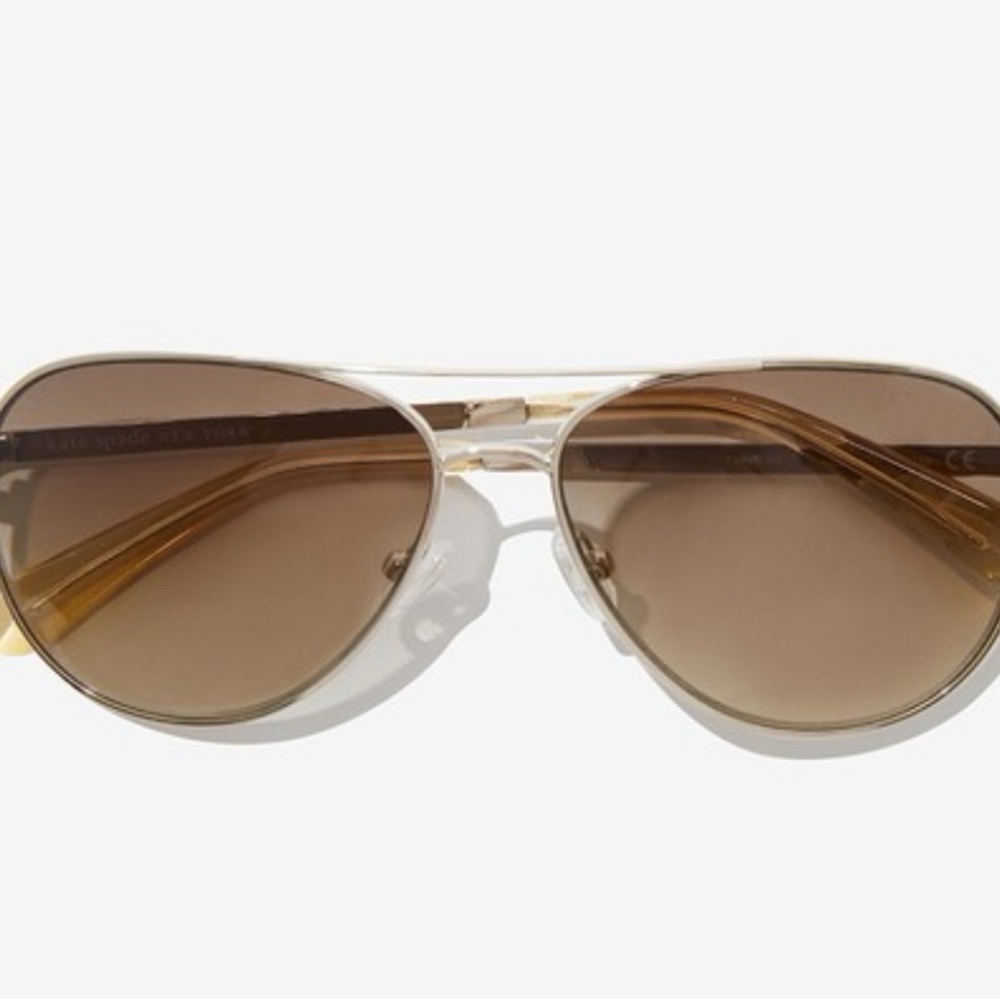 Kate Spade Rose Gold Aviator Sunglasses “Emmaline”